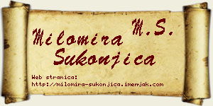 Milomira Sukonjica vizit kartica